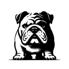 Stylized Bulldog Vector – Bold and Modern Dog Illustration