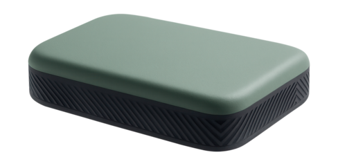 A lightweight foam cushion with a non-slip bottom surface for a yoga room mat.