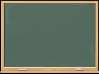 close up of an empty blank school green chalkboard education supplies desk auditorium back to school