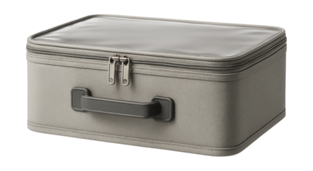 Stackable storage bag with reinforced stitching, suitable for organizing fabric collections in a sewing room.