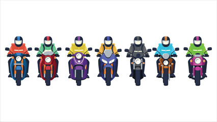 flat vector of rider riding motorcycle vehicle working rider food delivery