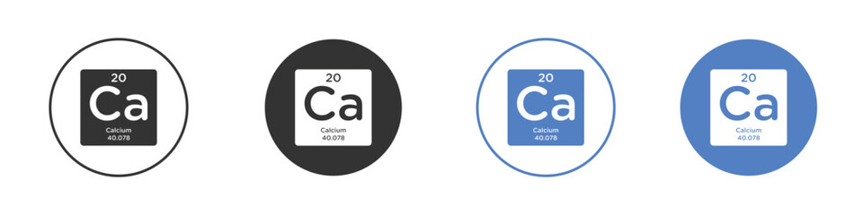 Calcium icon Thin line design. Vector Graphic. EPS 10