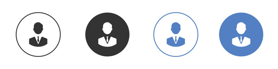 Businessman icon Thin line design. Vector Graphic. EPS 10