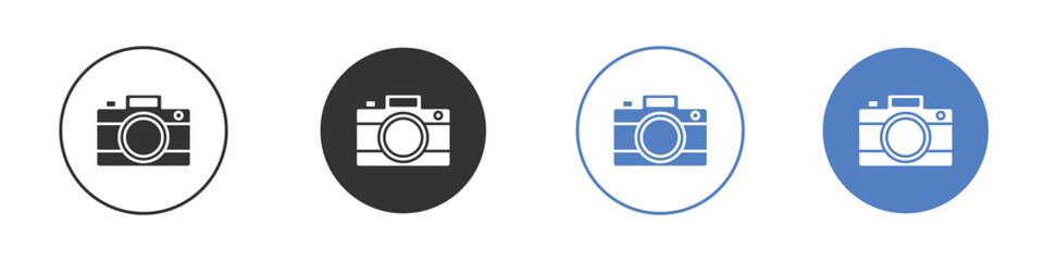 Camera icon Thin line design. Vector Graphic. EPS 10