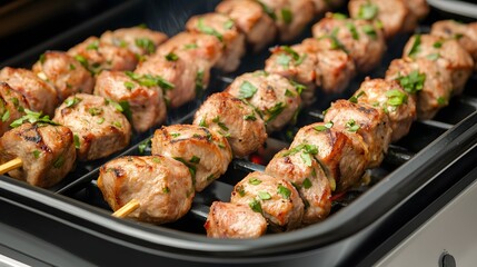 Delicious Grilled Pork Skewers with Herbs