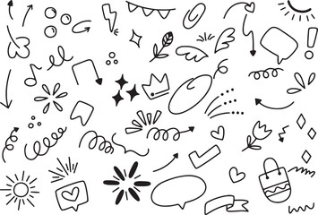 Celebration Icons Doodle Set, Minimal Party Sketches, Hand-Drawn Festive Clipart, Gift Symbols, Fireworks Confetti Banners, Celebration Art Vector, Decorative Doodles, Monochrome Party Illustrations, 