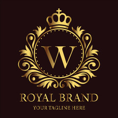 Golden vintage 10th-anniversary celebration emblem with a clock and abstract background design LOGO W