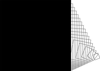 Square frame flowing line with blending for logo, symbol, badges