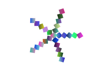 Fototapeta premium Colorful Squares Starburst Pattern with Radial Symmetry for Branding, Presentations, Web Backgrounds, Posters, Motion Graphics, Packaging, and Digital Art Projects