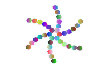 Colorful Hexagonal Spiral Pattern with Gradient Fill for Presentations, Branding, Product Packaging, Web Design, Motion Graphics, Posters, Wallpapers, Texti