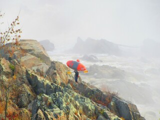 whitewater kayaking on the Potomac River at Great Falls Park in Virginia