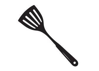 kitchen spatula logo silhouette vector, spatula icon logo vector design, Spatula logo of cooking and kitchen silhouette vector, kitchen various spatula logo silhouettes vector on a white background