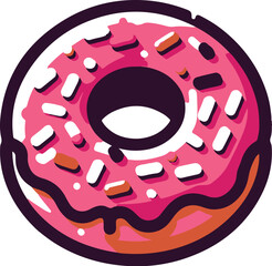 Donut frosting sprinkle vector