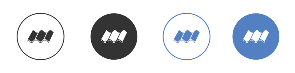 Roof tile icon Thin line design. Vector Graphic. EPS 10