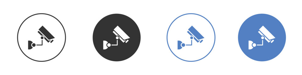 Security camera icon Thin line design. Vector Graphic. EPS 10