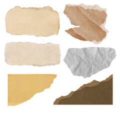 collection Ripped png paper collage element textured
