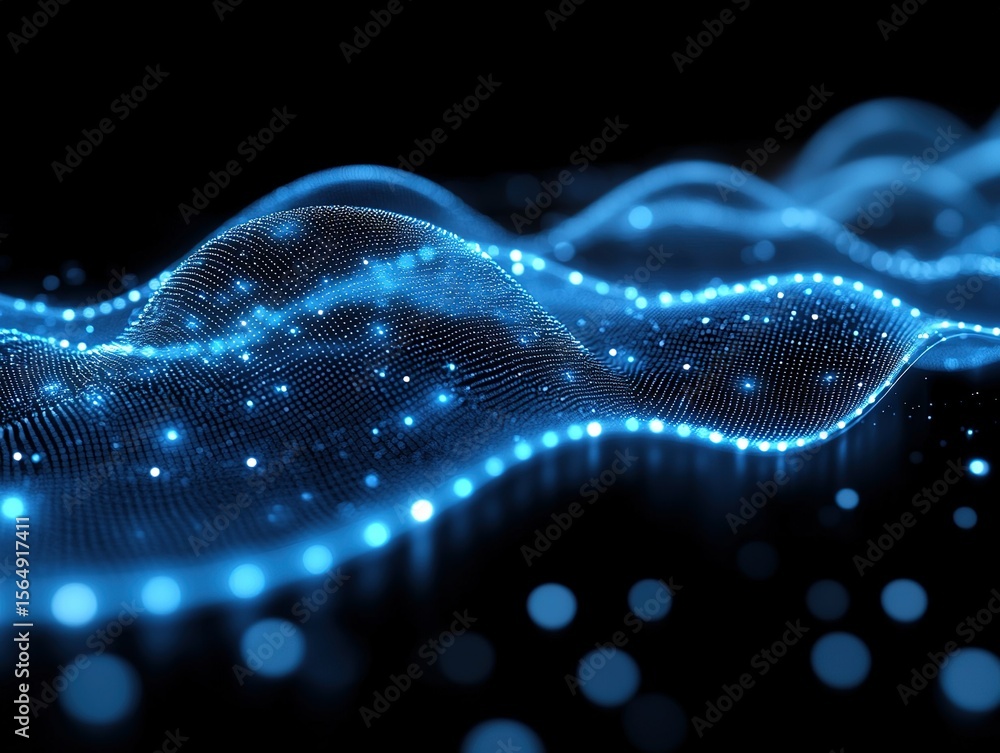 Poster illuminated digital earth network node connections: global data interconnection, ai tech innovation,