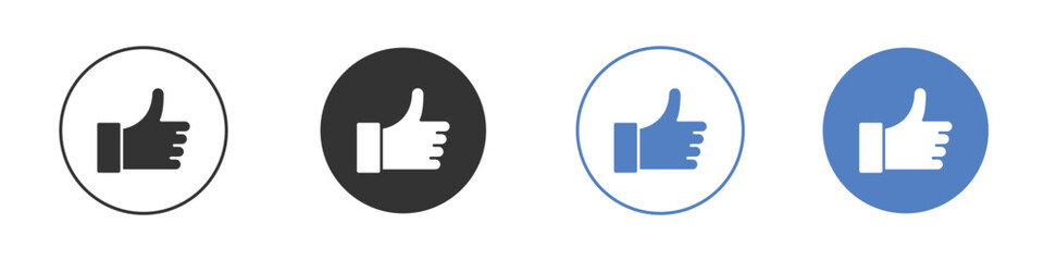 Thumb up icon Thin line design. Vector Graphic. EPS 10