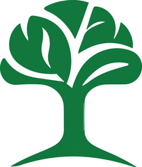 green tree with green leaves