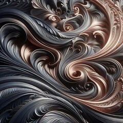 Intricate Floral Metallic Pattern