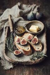 Minimal aesthetic food and lifestyle flat lay with natural light