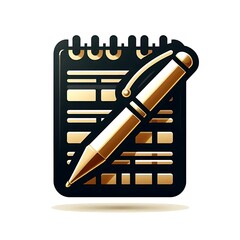 Glossy Pen with Ledger Design