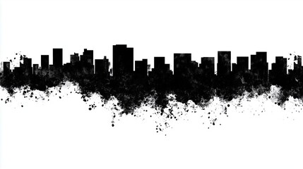 Obraz premium black urbanization. Abstract smudge line in grunge style. Vector illustration. isolated on white background, detailed logo, high resolution, professional photograph, The generated AI