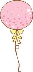 Pink balloon vector illustration for a love greeting card design
