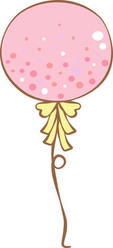 Pink balloon vector illustration for a love greeting card design