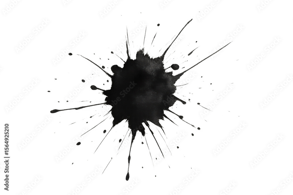 Poster Ink splashing dynamically, forming abstract artistic pattern against transparent surface
