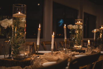 Candlelit Evening Scene Moody Dim Romantic Lighting