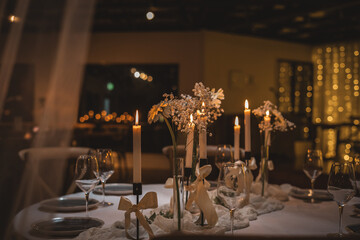 Candlelit Evening Scene Moody Dim Romantic Lighting