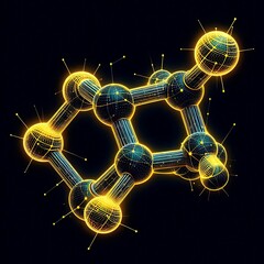Vibrant Molecular Chemical Bond Icon