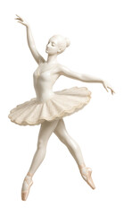 Delicate porcelain ballet dancer figurine with a graceful pose, perfect for a dance enthusiast?s display cabinet.