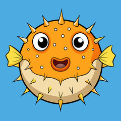 Fototapeta premium funny fish cartoon