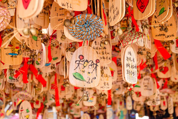Wishing cards to pray for a good luck and fortune and love 
