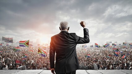 Honoring Nelson Mandela Day with an inspiring gathering of individuals celebrating freedom and unity