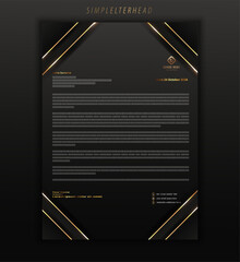 Minimalist luxury business letterhead, Corporate, modern, unique letterhead design, official project template 
