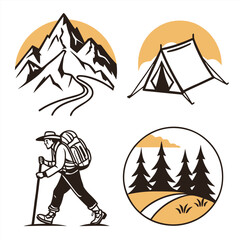 vector illustration of a set of icons ,ai generation