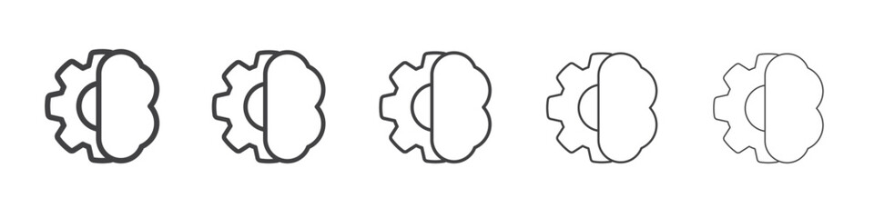 Artificial intelligence icon Line graphics illustration symbol