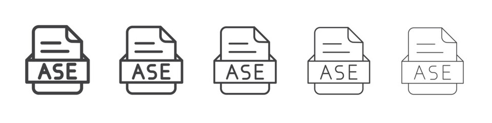 ASE File Document Icon Line graphics illustration symbol