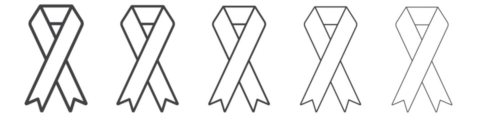 Awareness ribbon icon Line graphics illustration symbol