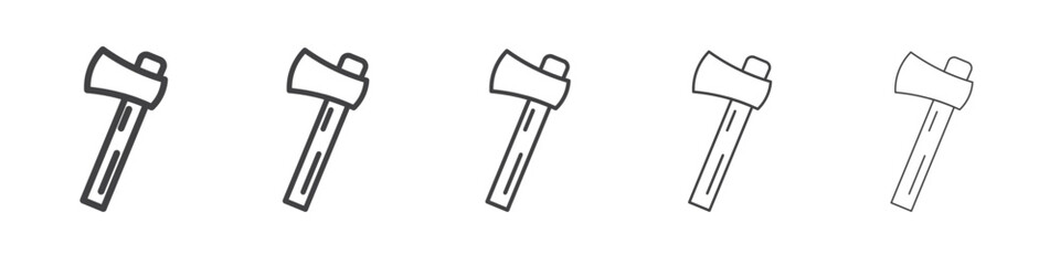 ax tool icon Line graphics illustration symbol