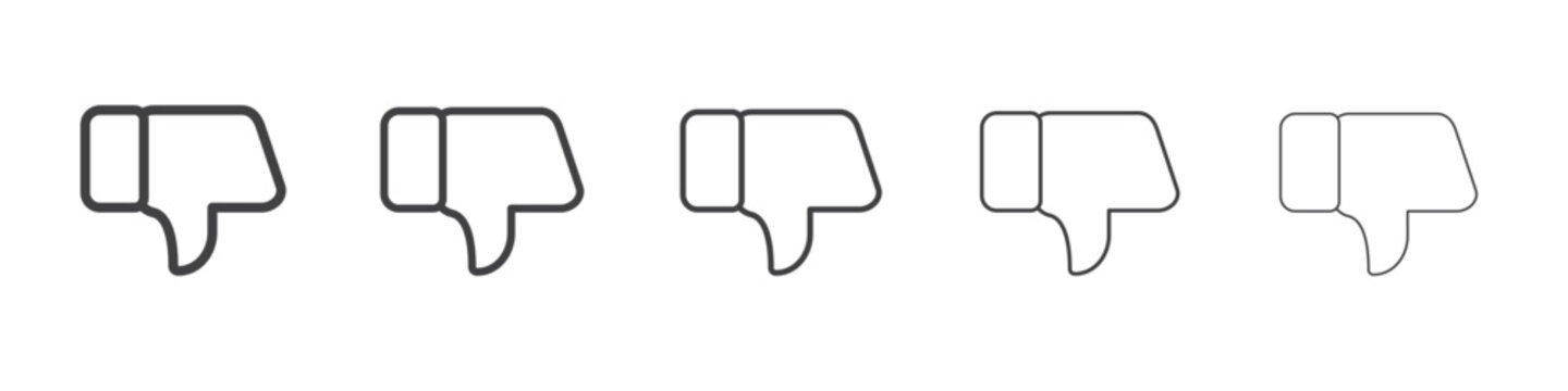 bad feedback icon Line graphics illustration symbol
