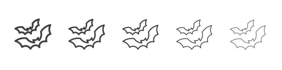 bat wing icon Line graphics illustration symbol