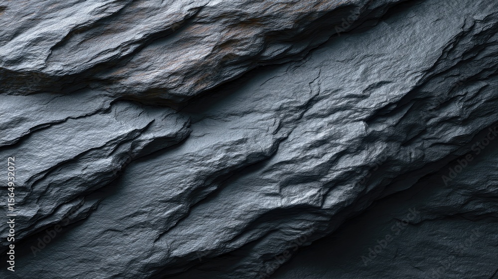 Poster textured dark slate surface with natural patterns and shadows