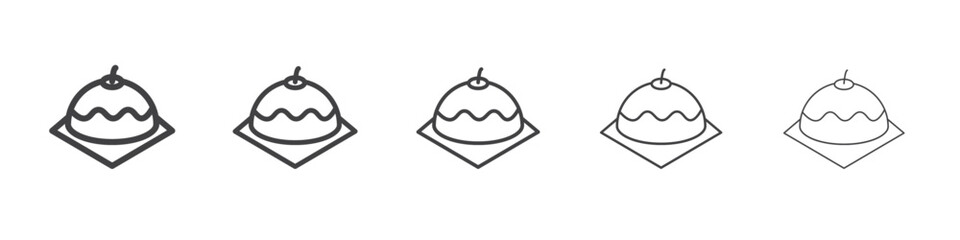 belgian buns icon Line graphics illustration symbol