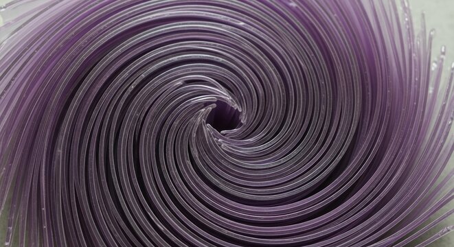Abstract Spiral Design with Purple Vortex Lines and Neutral Background