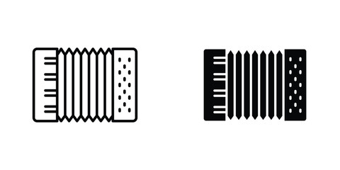 Accordion icon design collection. Vector sign and symbol for UI designs