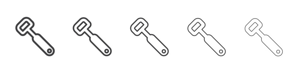 Bottle opener icon Line graphics illustration symbol